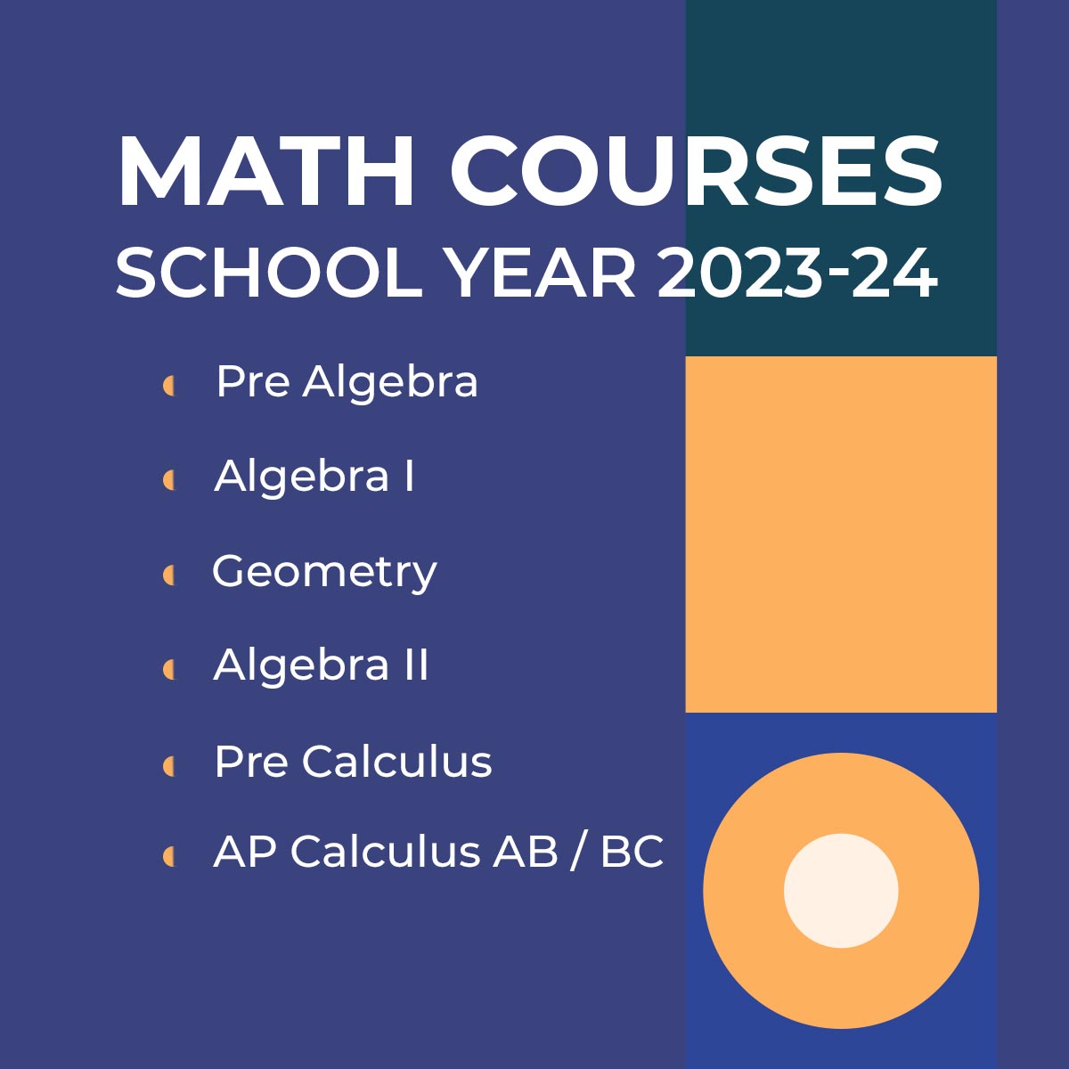 Math Courses 2023-24