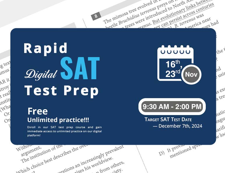 Rapid SAT Test Prep – Nov 2024