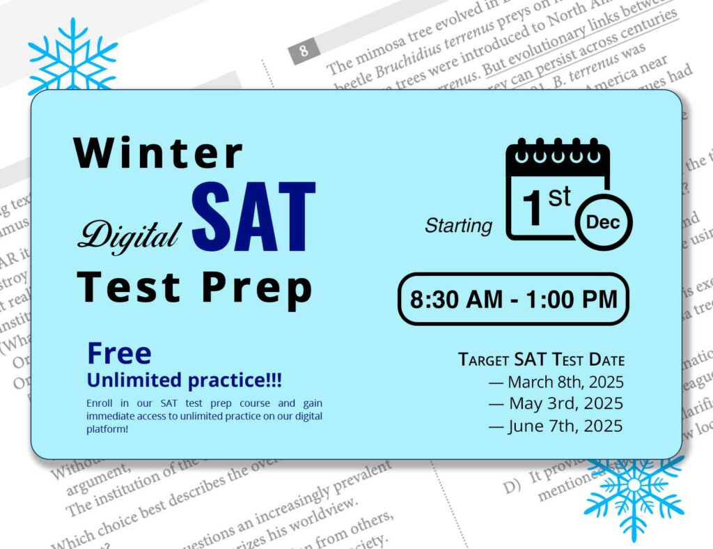 SAT Winter Test Prep