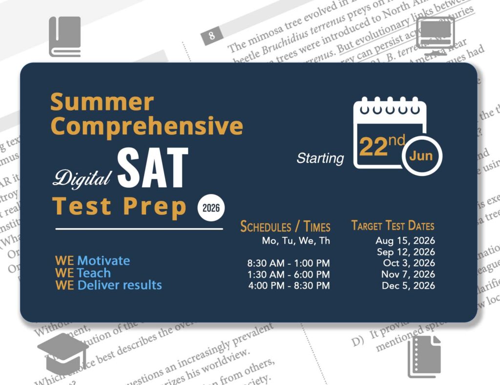SAT Summer Comprehensive Test prep
